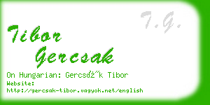 tibor gercsak business card